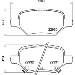 BREMBO P 59 099 Brzdové platničky zadné pre Mokka