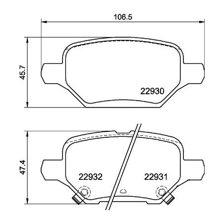 BREMBO P 59 099 Klocki hamulcowe tył dla Mokka