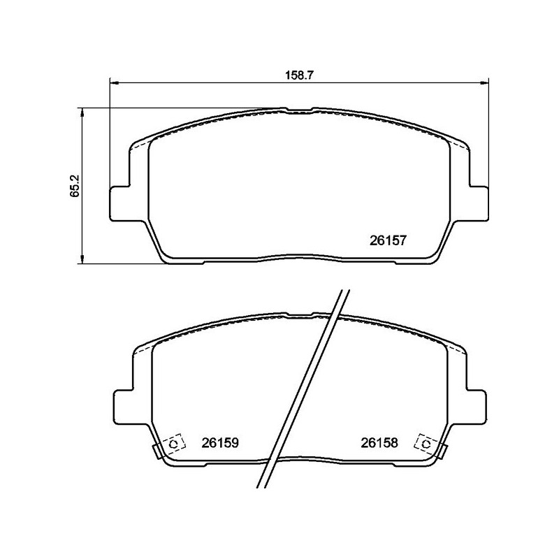 BREMBO P 30 116 Brake Pads Set Front for Santa Fe Sorento Palisade
