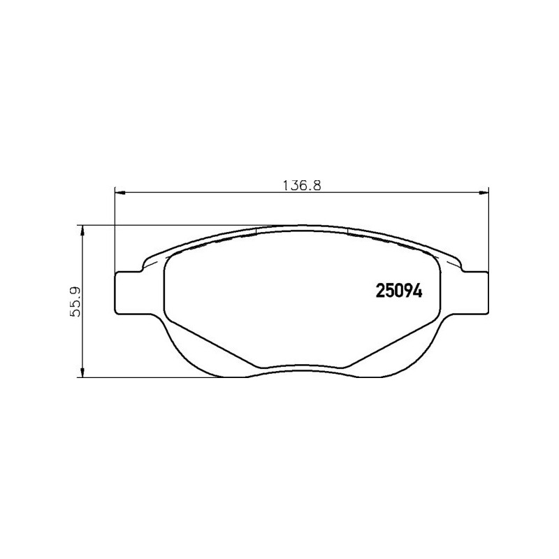 BREMBO P 61 137 Plaquettes de frein avant pour C4 307