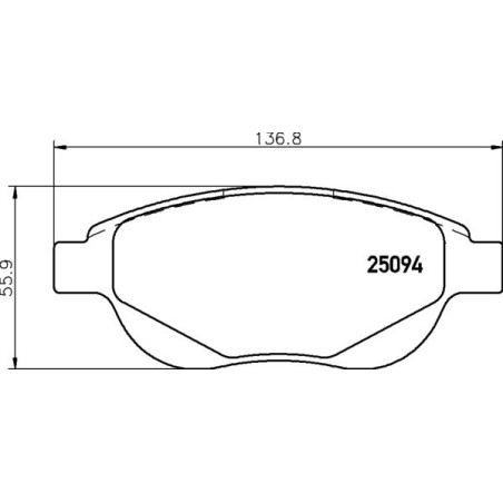 BREMBO P 61 137 Brzdové platničky predné pre C4 307
