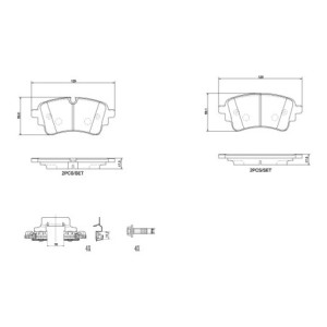 BREMBO P 85 186 Brzdové platničky zadné pre Audi A4 A6 Q5 A5 A7