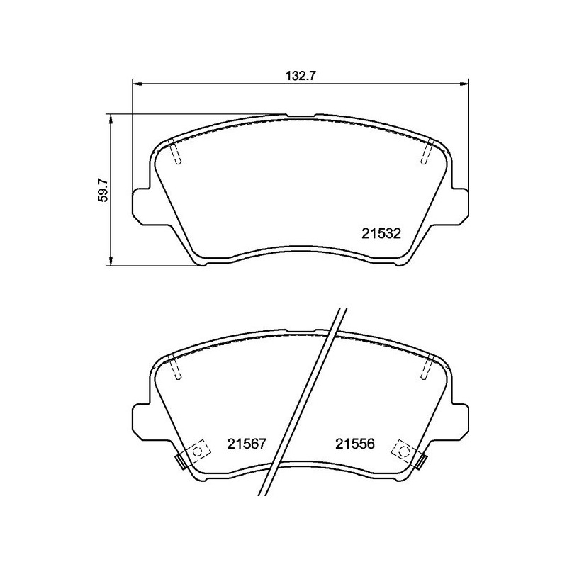 BREMBO P 30 123 Brake Pads Set Front for i30 Cerato Ceed Cee'D