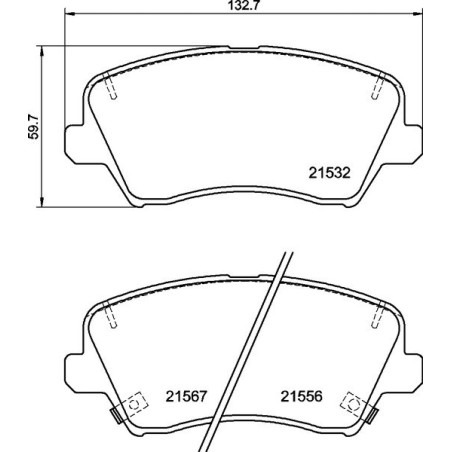 BREMBO P 30 123 Brake Pads Set Front for i30 Cerato Ceed Cee'D