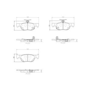 BREMBO P 49 064 Bremsbeläge Hinten für 3 CX-30 MX-30