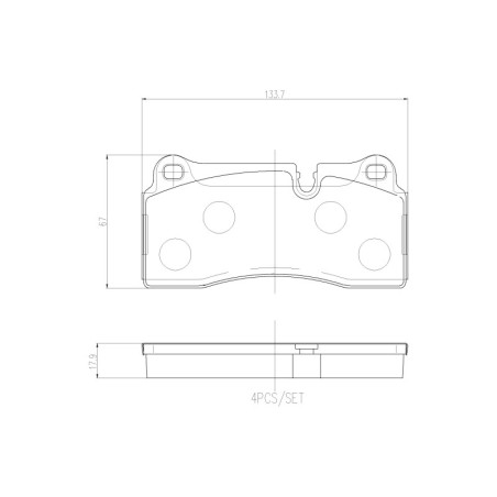 BREMBO P 06 111 Klocki hamulcowe tył dla BMW 2