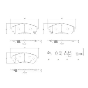 BREMBO P 24 225 Klocki hamulcowe przód dla Ford Ranger