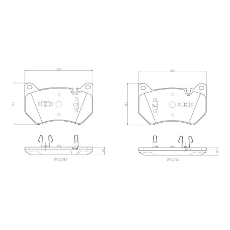 BREMBO P 85 181 Plaquettes de frein avant pour Audi Q5