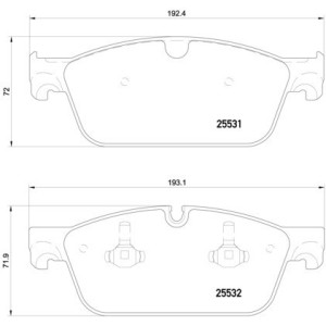 BREMBO P 50 112 Brzdové platničky predné pre Mercedes GL GLE