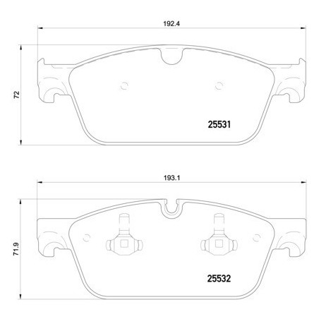 BREMBO P 50 112 Brake Pads Set Front for Mercedes GL GLE
