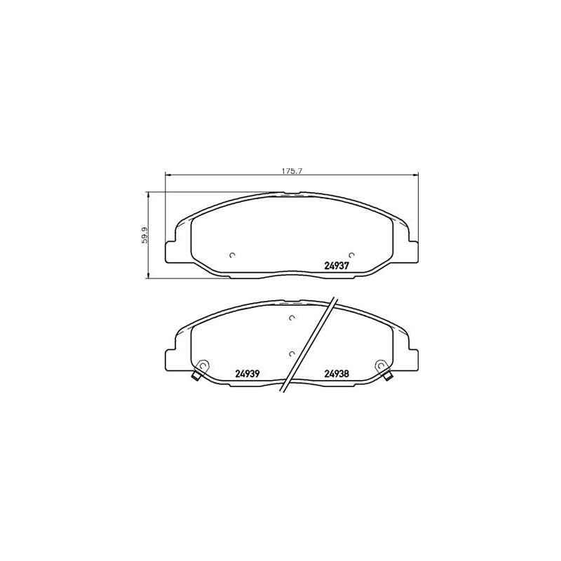 BREMBO P 09 016 Klocki hamulcowe przód dla Cadillac CTS STS