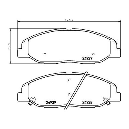 BREMBO P 09 016 Brake Pads Set Front for Cadillac CTS STS