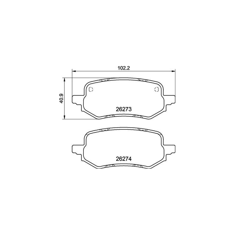 BREMBO P 24 237 Bremsbeläge Hinten für Ford Puma