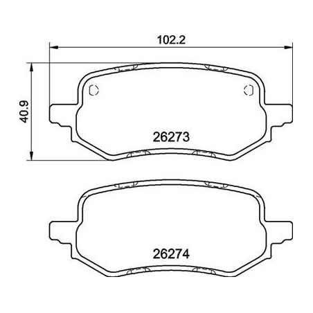 BREMBO P 24 237 Pastiglie freno posteriore per Ford Puma