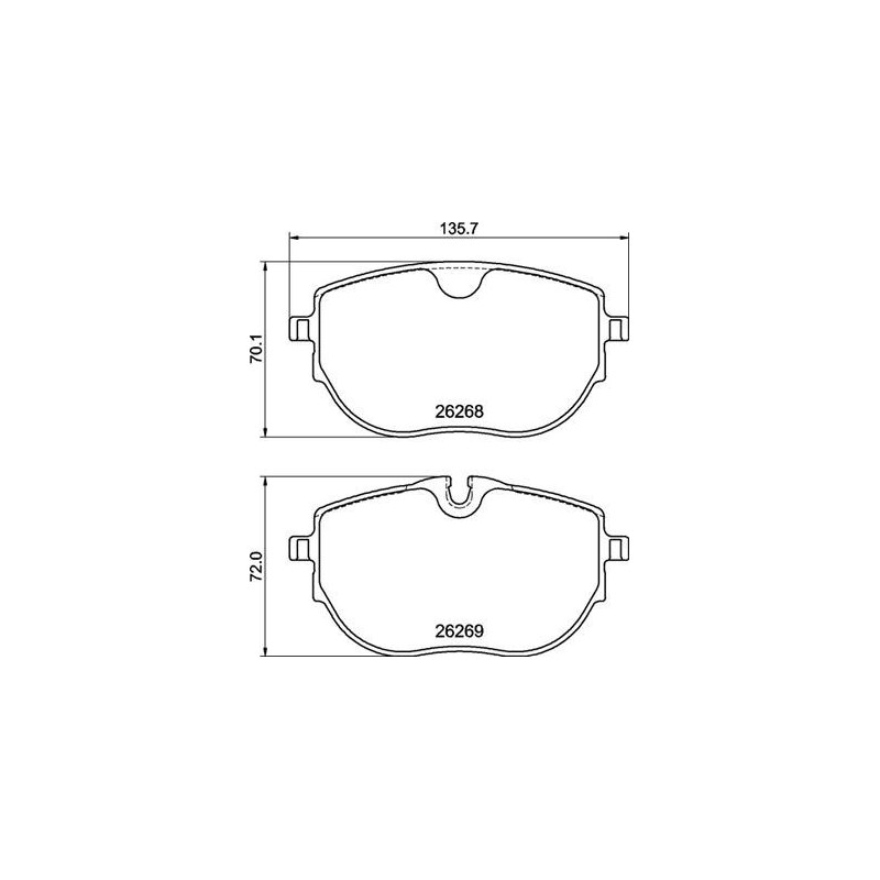BREMBO P 85 187 Brake Pads Set Front for Transporter Multivan California