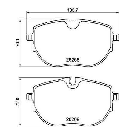 BREMBO P 85 187 Brake Pads Set Front for Transporter Multivan California