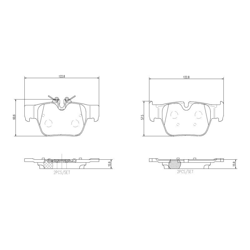 BREMBO P 06 117 Bremsbeläge Hinten für 2 1 Clubman Countryman X2