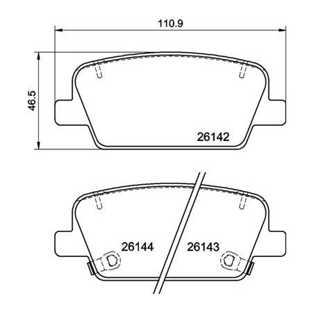 BREMBO P 30 118 Brake Pads Set Rear for Santa Fe Palisade Telluride
