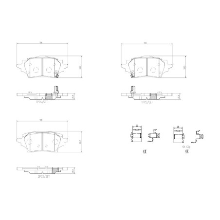 BREMBO P 83 178 Klocki hamulcowe tył dla Corolla C-HR Swace Yaris 2