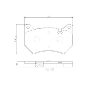 BREMBO P 85 177 Brzdové platničky predné pre Audi Q5