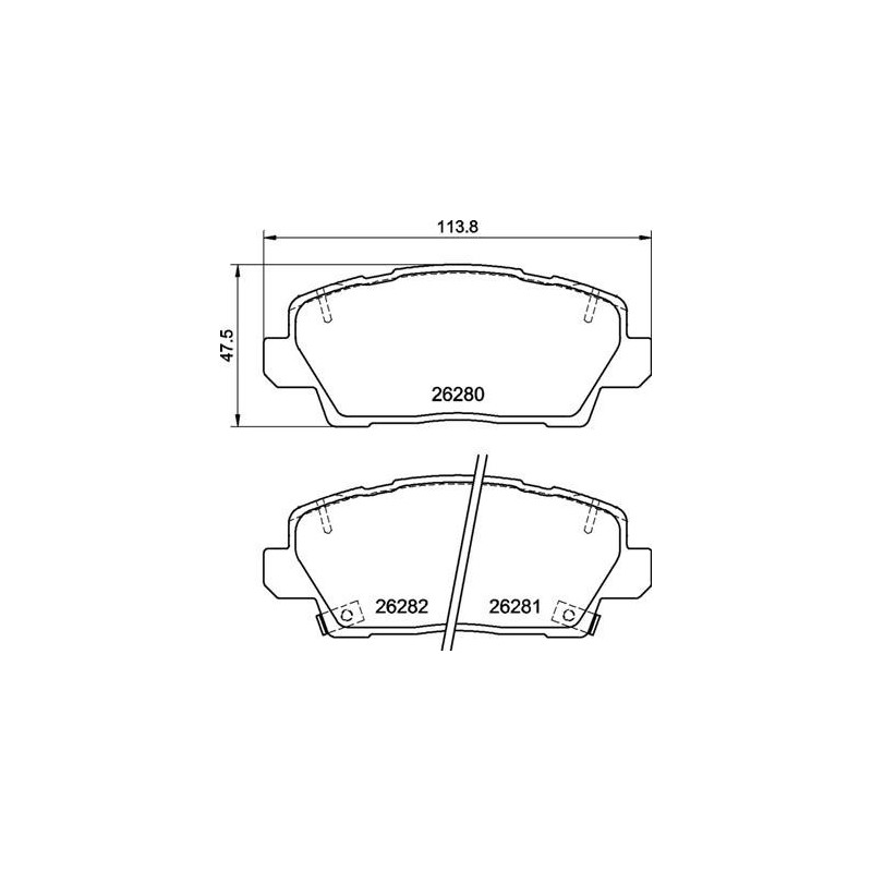 BREMBO P 30 125 Pastiglie freno anteriore per Kia Picanto