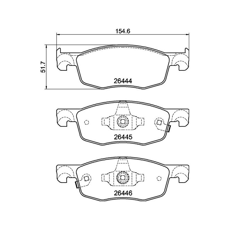 BREMBO P 83 185 Plaquettes de frein avant pour Yaris 2 Aygo X