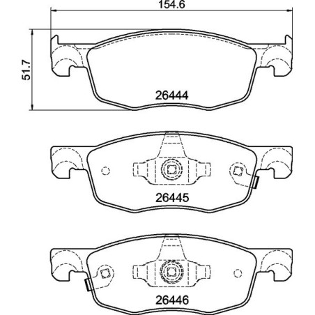 BREMBO P 83 185 Brake Pads Set Front for Yaris 2 Aygo X