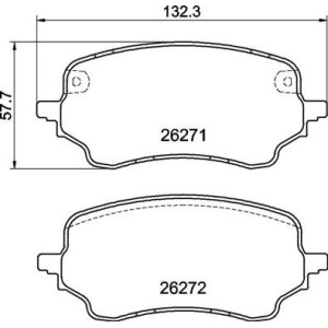 BREMBO P 24 236 Brzdové platničky predné pre Ford Puma