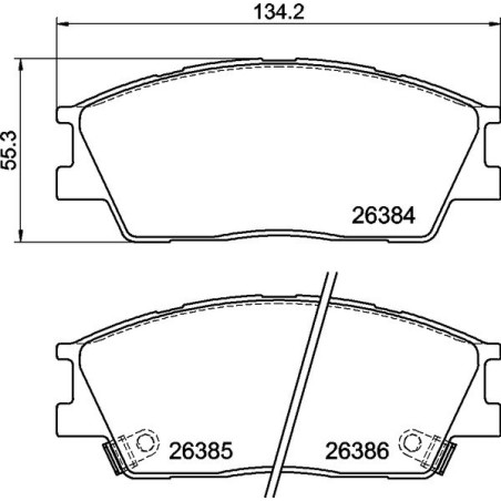BREMBO P 30 126 Brake Pads Set Front for Venue Creta Soul Sonet