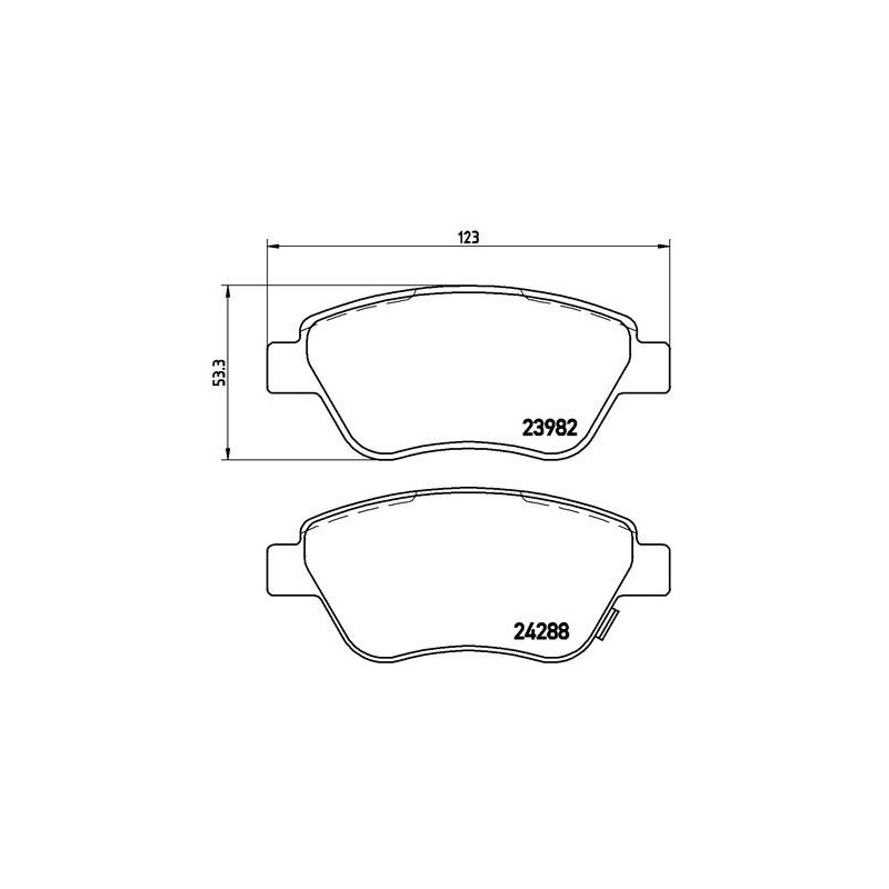 BREMBO P 59 051X Pastillas de freno delantero para Corsa Adam Corsavan Cetos Doblo