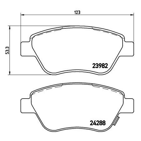BREMBO P 59 051X Brake Pads Set Front for Corsa Adam Corsavan Cetos Doblo