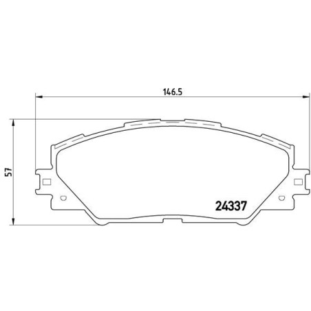 BREMBO P 83 071X Brzdové platničky predné pre RAV 4 Auris Prius Plus Matrix Mirai
