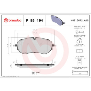 BREMBO P 85 194 Pastillas de freno delantero para Q4 ID.4 ID.5