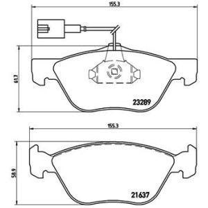 BREMBO P 23 077X Brzdové platničky predné pre 156 Lybra 147 Kappa Multipla Marea GT Spider 155 Coupe