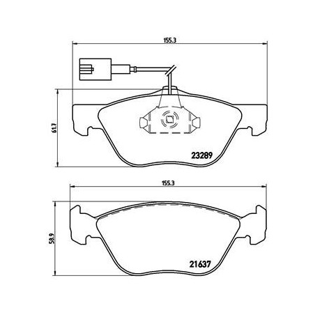 BREMBO P 23 077X Bremsbeläge Vorne für 156 Lybra 147 Kappa Multipla Marea GT Spider 155 Coupe GTV