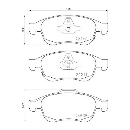 BREMBO P 23 165X Plaquettes de frein avant pour Renegade 500X
