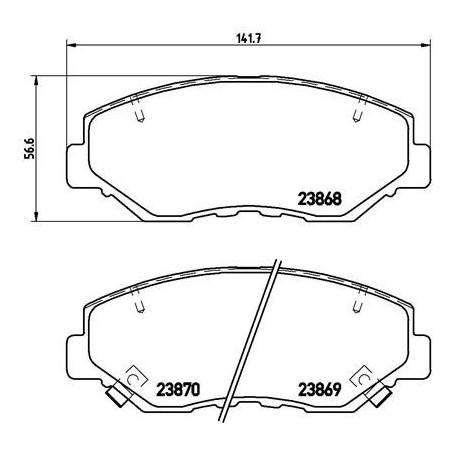 BREMBO P 28 035X Brake Pads Set Front for Civic Accord CR-V Element Pilot Stepwgn