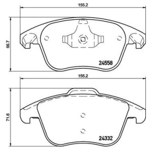 BREMBO P 61 117X Plaquettes de frein avant pour 308 DS5 C4 Grand Picasso Picasso DS 3008 5008 DS4