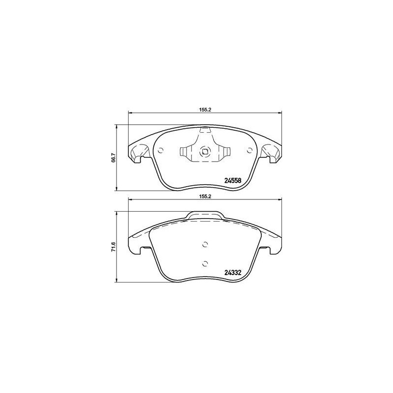BREMBO P 61 117X Pastillas de freno delantero para 308 DS5 C4 Grand Picasso Picasso DS 3008 5008 DS4