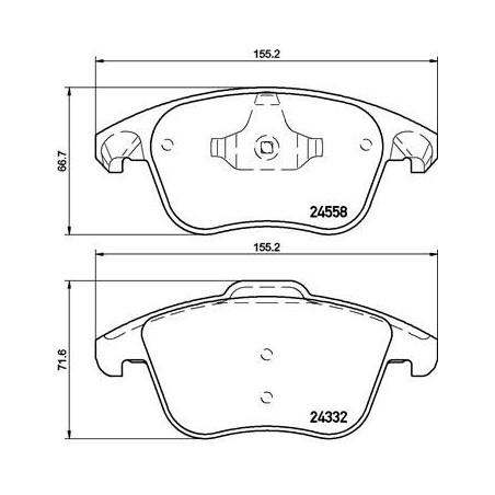 BREMBO P 61 117X Brzdové platničky predné pre 308 DS5 C4 Grand Picasso Picasso DS 3008 5008 DS4 207