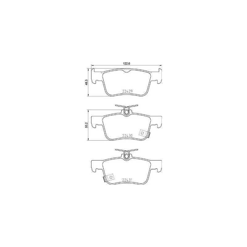 BREMBO P 28 089 Brake Pads Set Rear for Honda Civic E