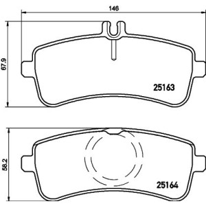 BREMBO P 50 130 Brzdové platničky zadné pre Mercedes S C SL