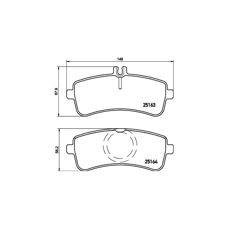 BREMBO P 50 130 Brake Pads Set Rear for Mercedes S C SL