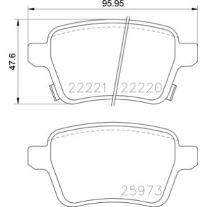 BREMBO P 59 086 Pastiglie freno posteriore per Corsa Adam Corsavan