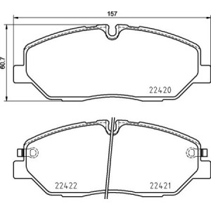BREMBO P 30 090 Brzdové platničky predné pre Hyundai H350