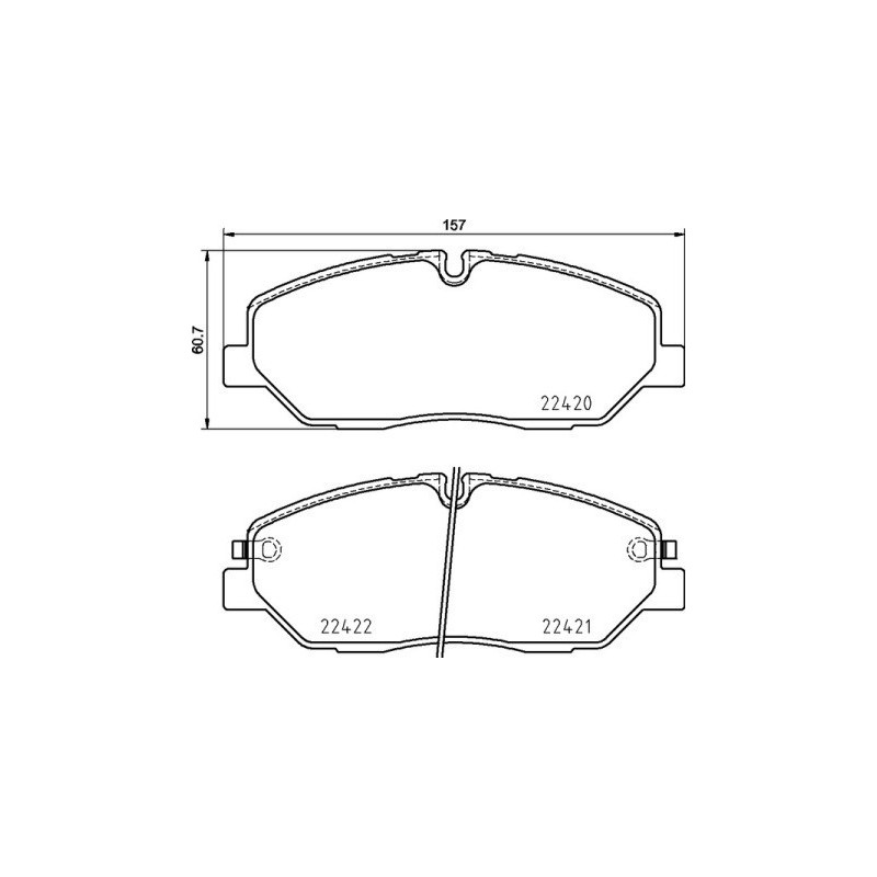 BREMBO P 30 090 Pastiglie freno anteriore per Hyundai H350