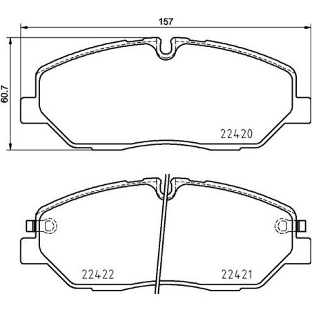 BREMBO P 30 090 Brake Pads Set Front for Hyundai H350