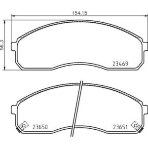BREMBO P 30 091 Brzdové destičky přední pro Kia Bongo K2500