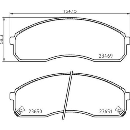 BREMBO P 30 091 Brake Pads Set Front for Kia Bongo K2500