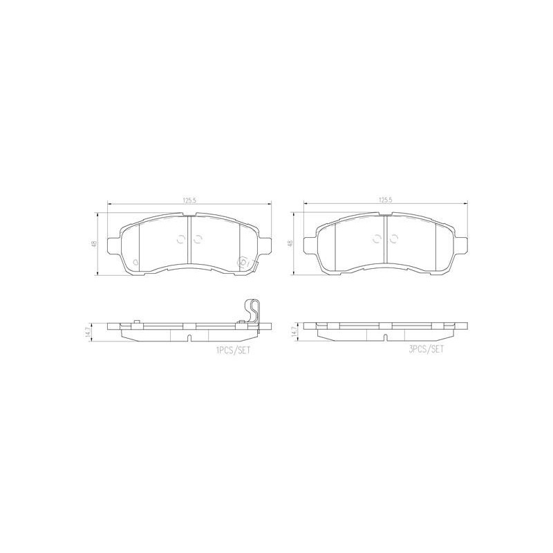 BREMBO P 49 057 Pastiglie freno anteriore per Mazda 2